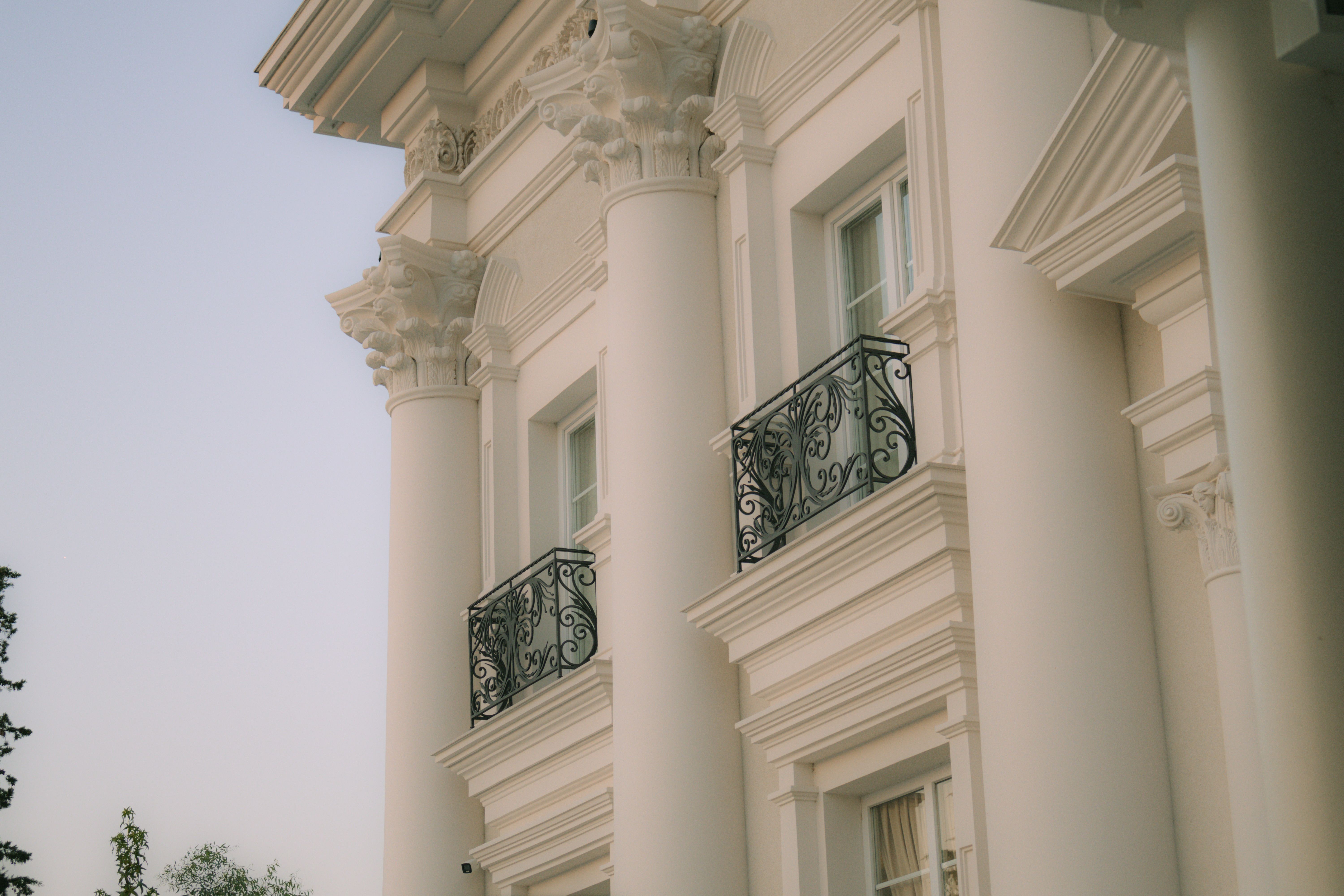 Classical column facade of a stately home
